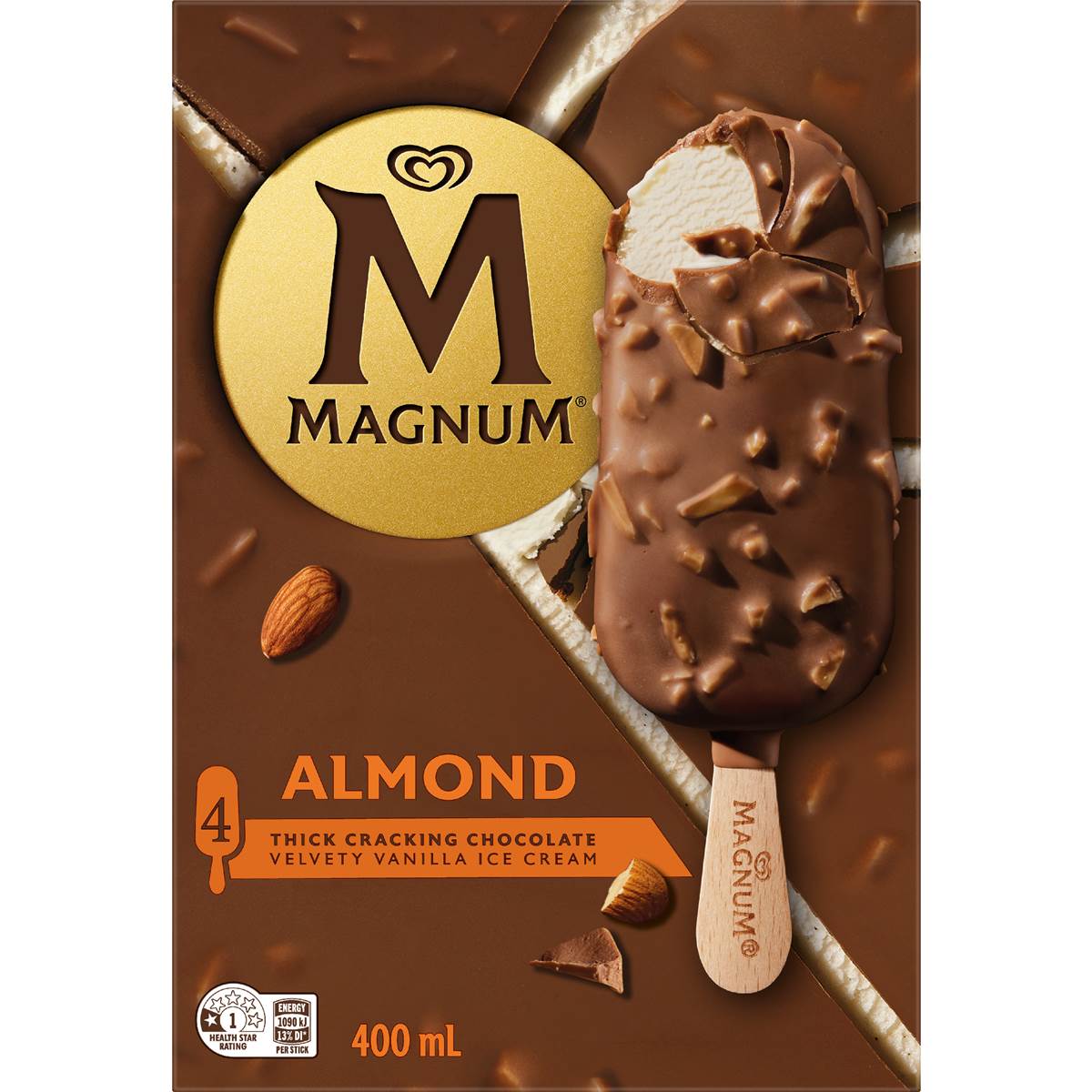 Magnum Almond Ice Cream Sticks 4 pack – Woolworths