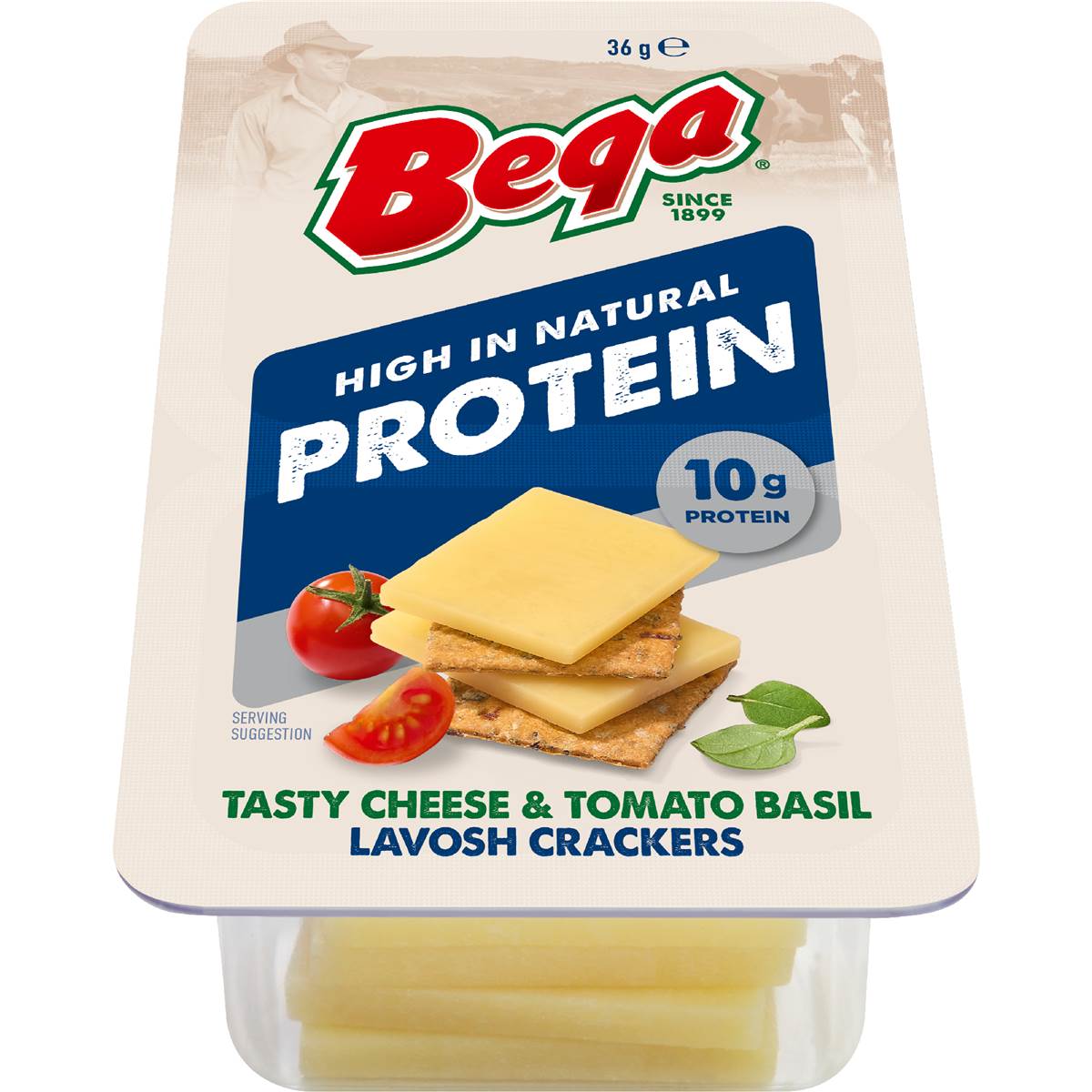 Bega Protein Cheese & Tomato Basil Lavosh Crackers
