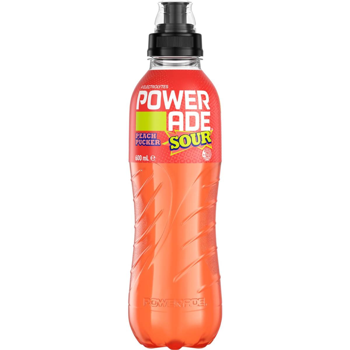 Powerade Sour Peach Sports Drink 600mL