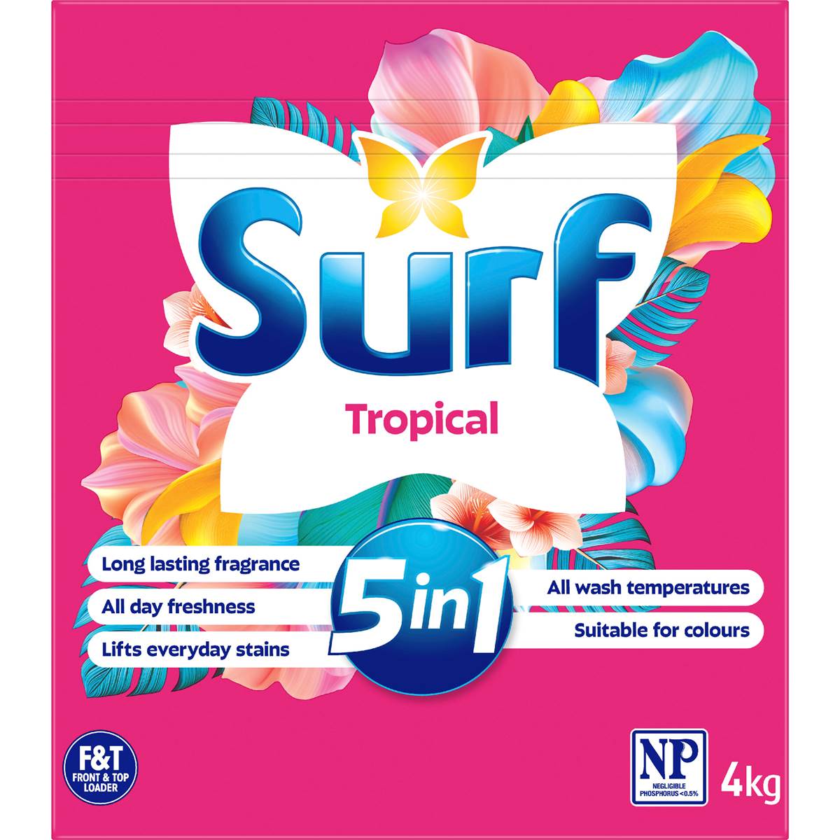 Surf 5 In 1 Laundry Detergent Powder Tropical