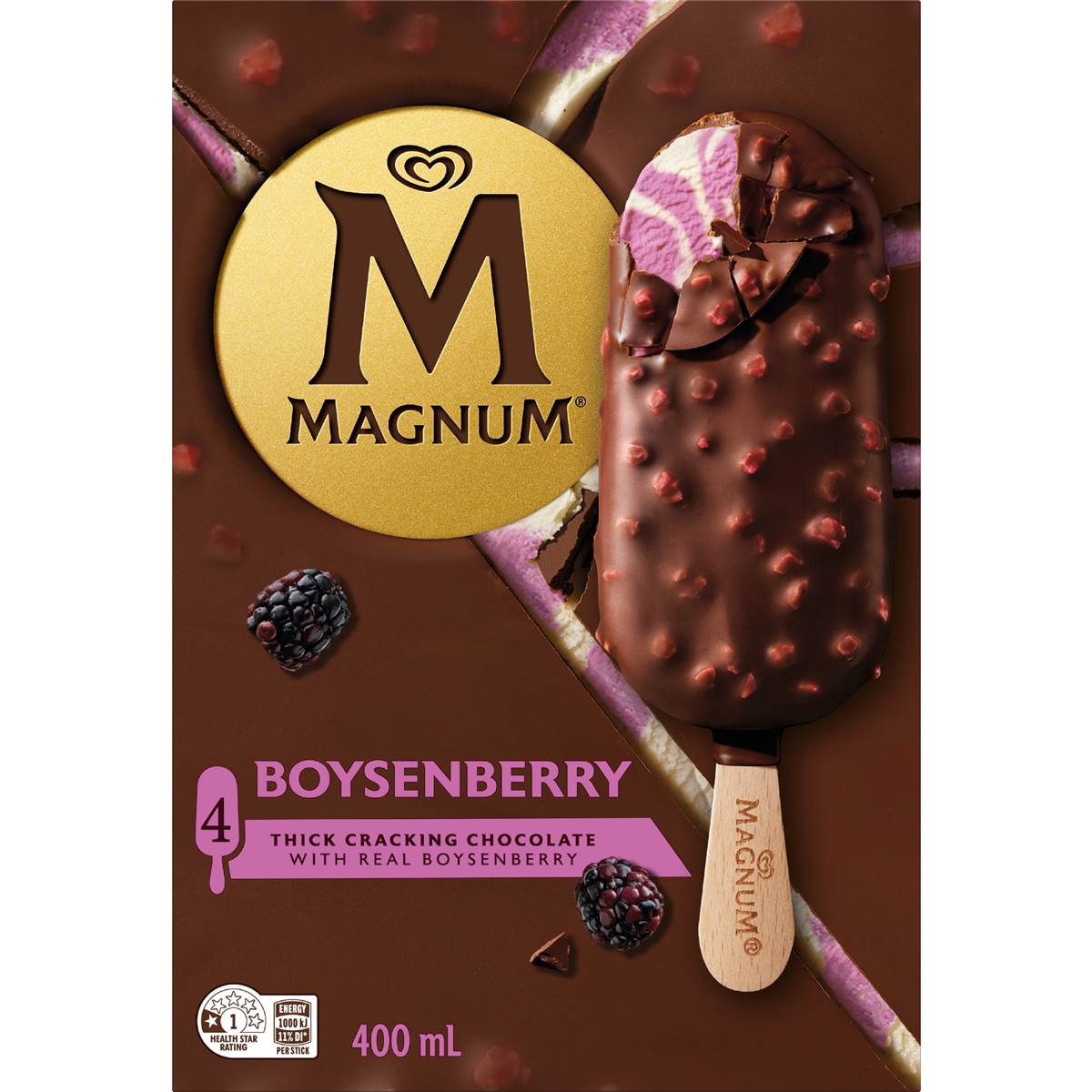 Magnum Boysenberry Ice Cream Sticks 4 pack – Woolworths