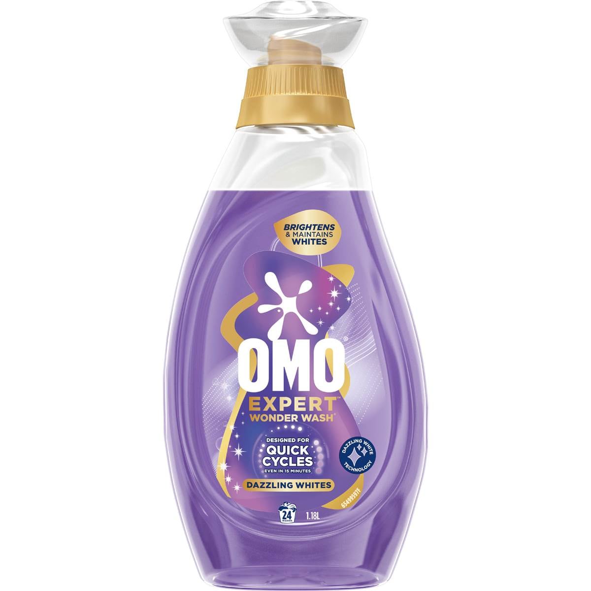 OMO Expert Wonder Wash Liquid Dazzling White 1.18L