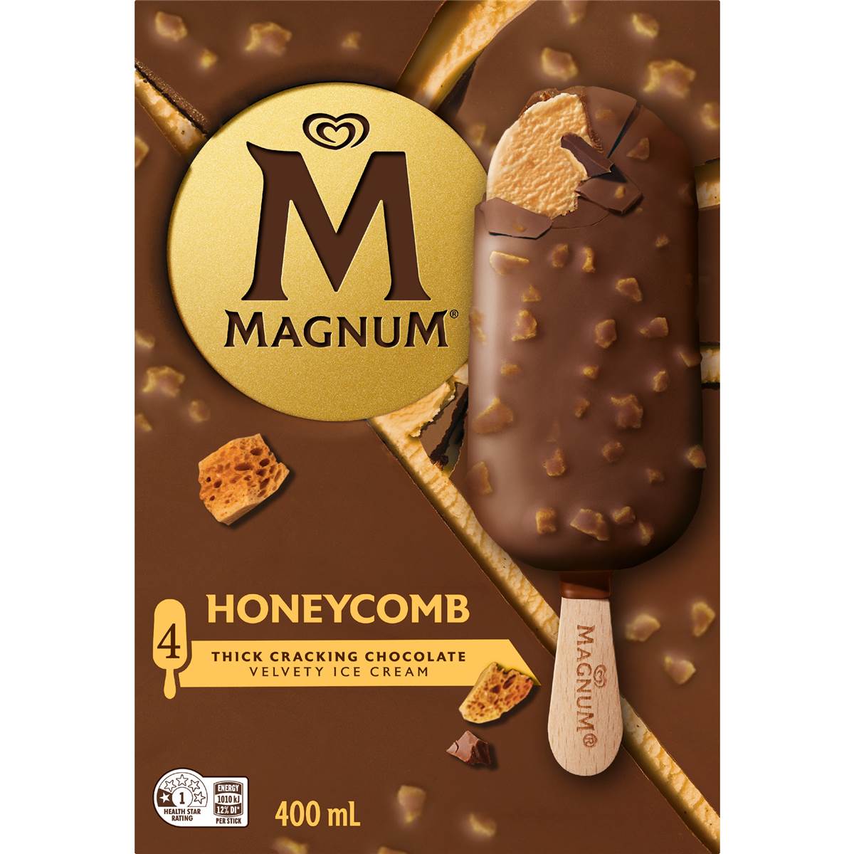 Magnum Honeycomb Ice Cream Sticks 4 pack – Woolworths