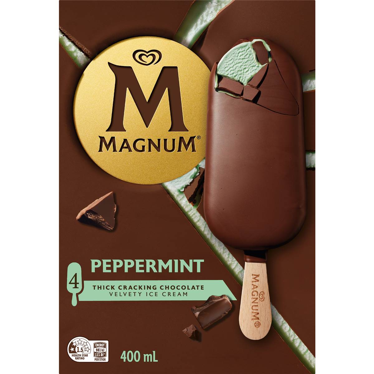 Magnum Peppermint Ice Cream Sticks 4 pack – Woolworths