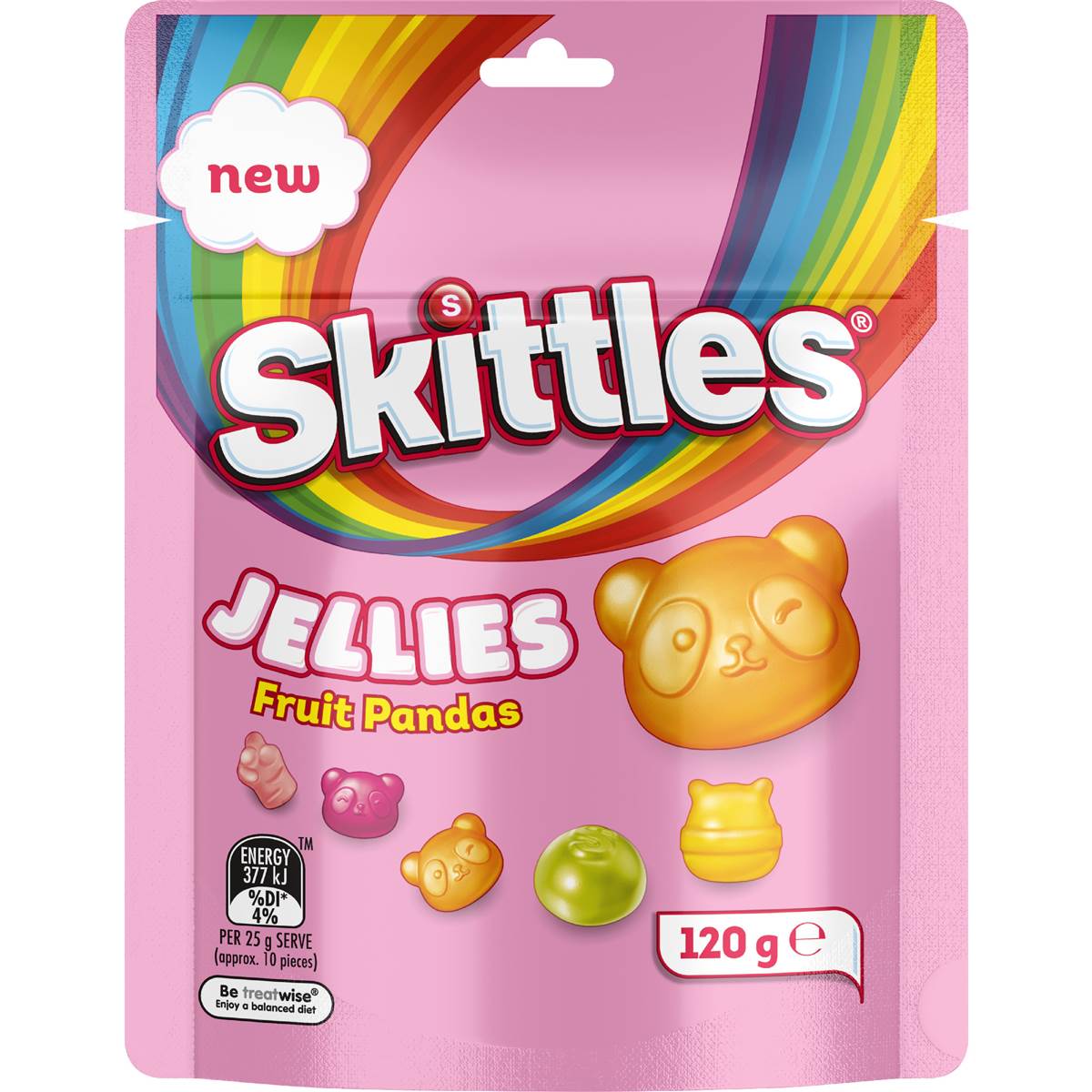 Skittles Jellies Fruit Pandas Lollies 120g – Woolworths