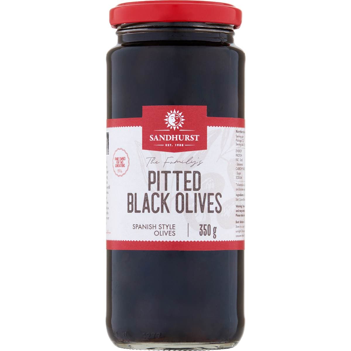 Sandhurst Pitted Black Olives