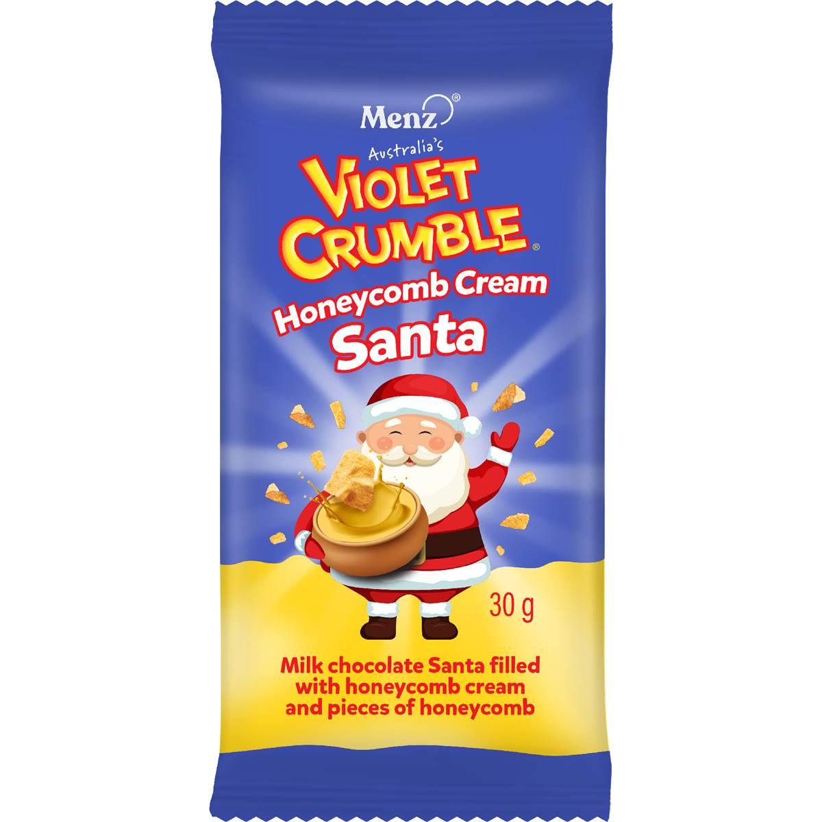 Menz Violet Crumble Honeycomb Cream Santa