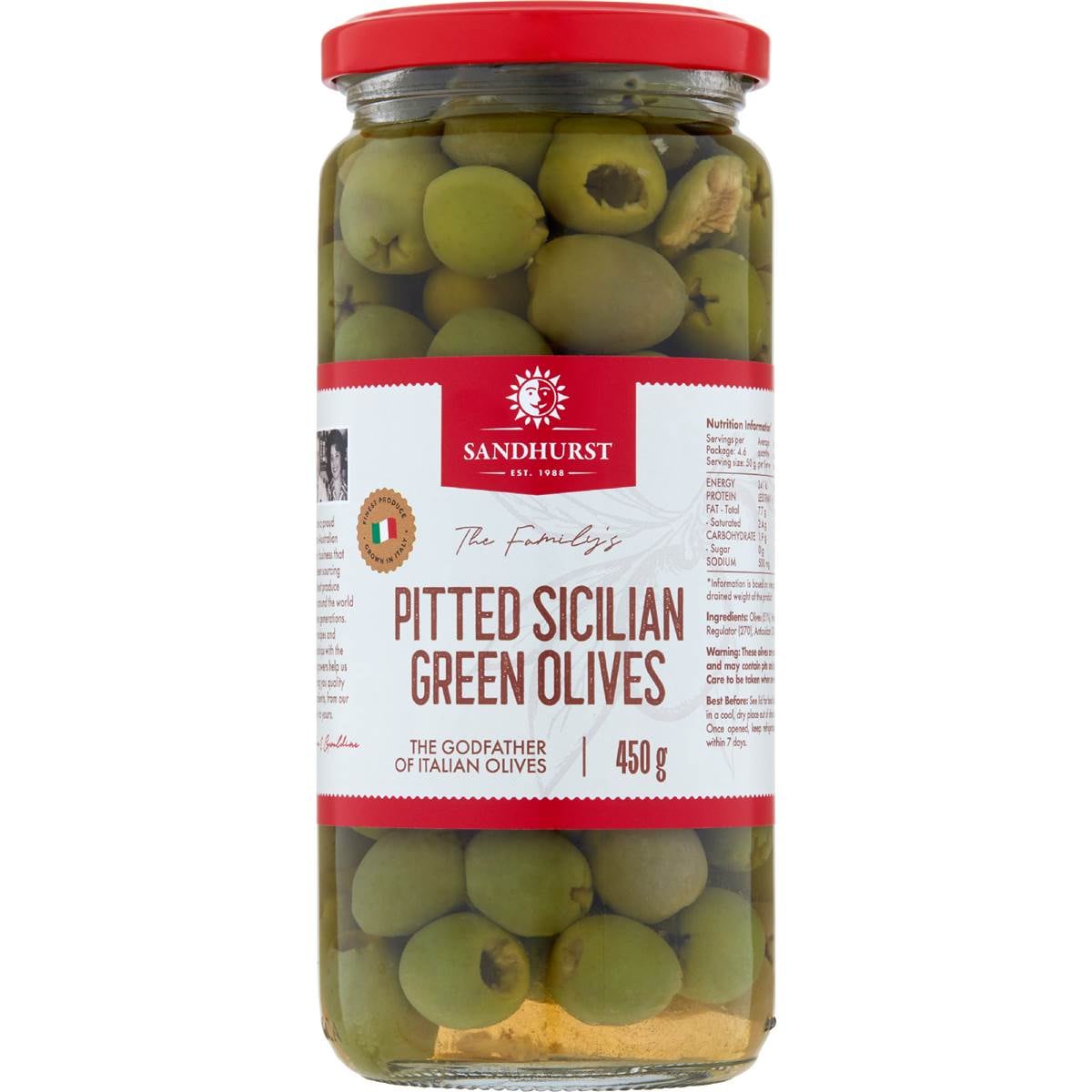 Sandhurst Pitted Sicilian Green Olives