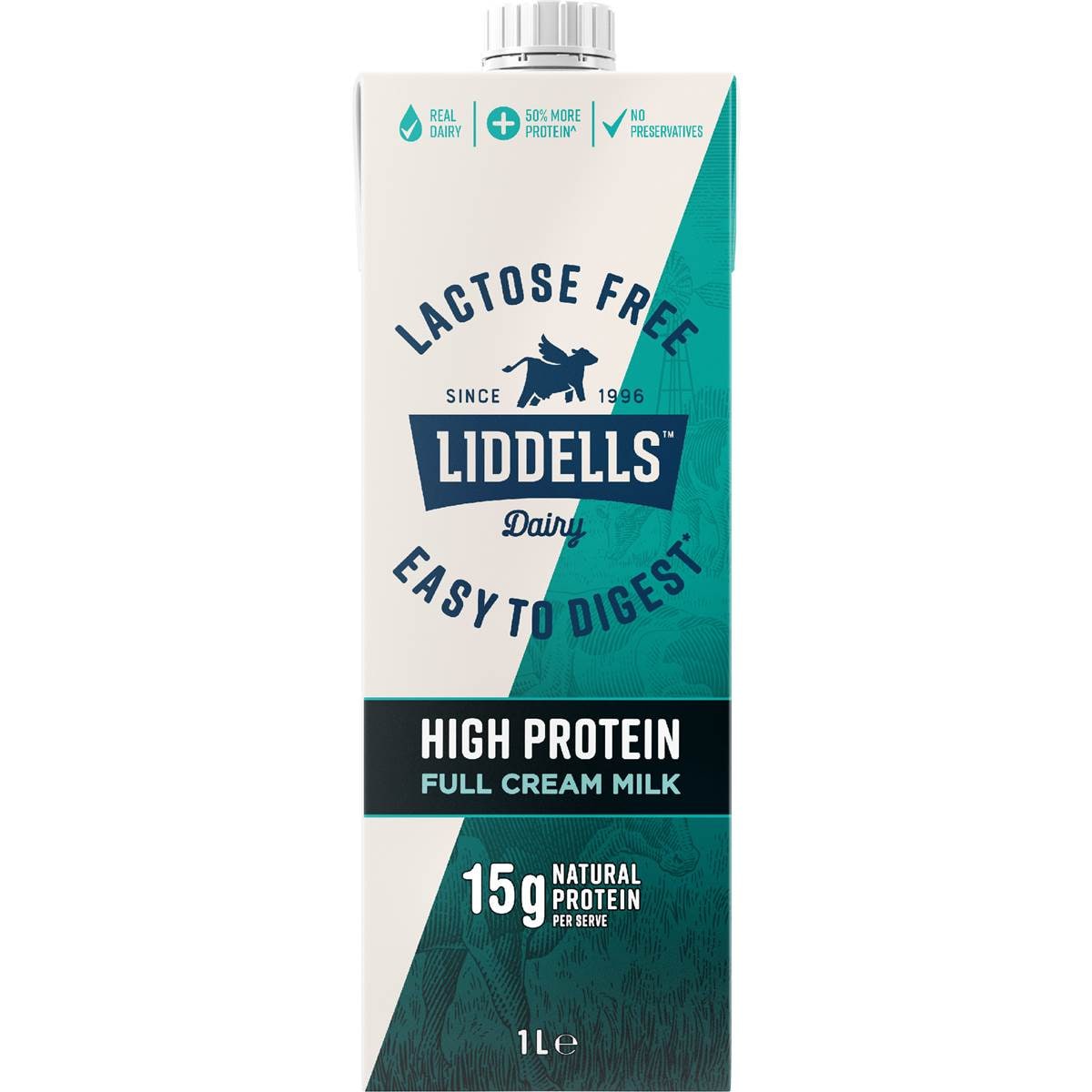 Liddells Lactose Free High Protein Full Cream Long Life Milk