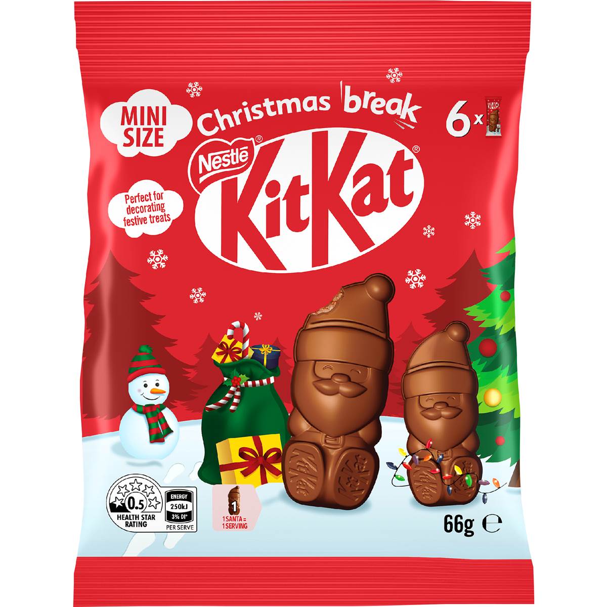 KitKat Santa 66g 6 pack