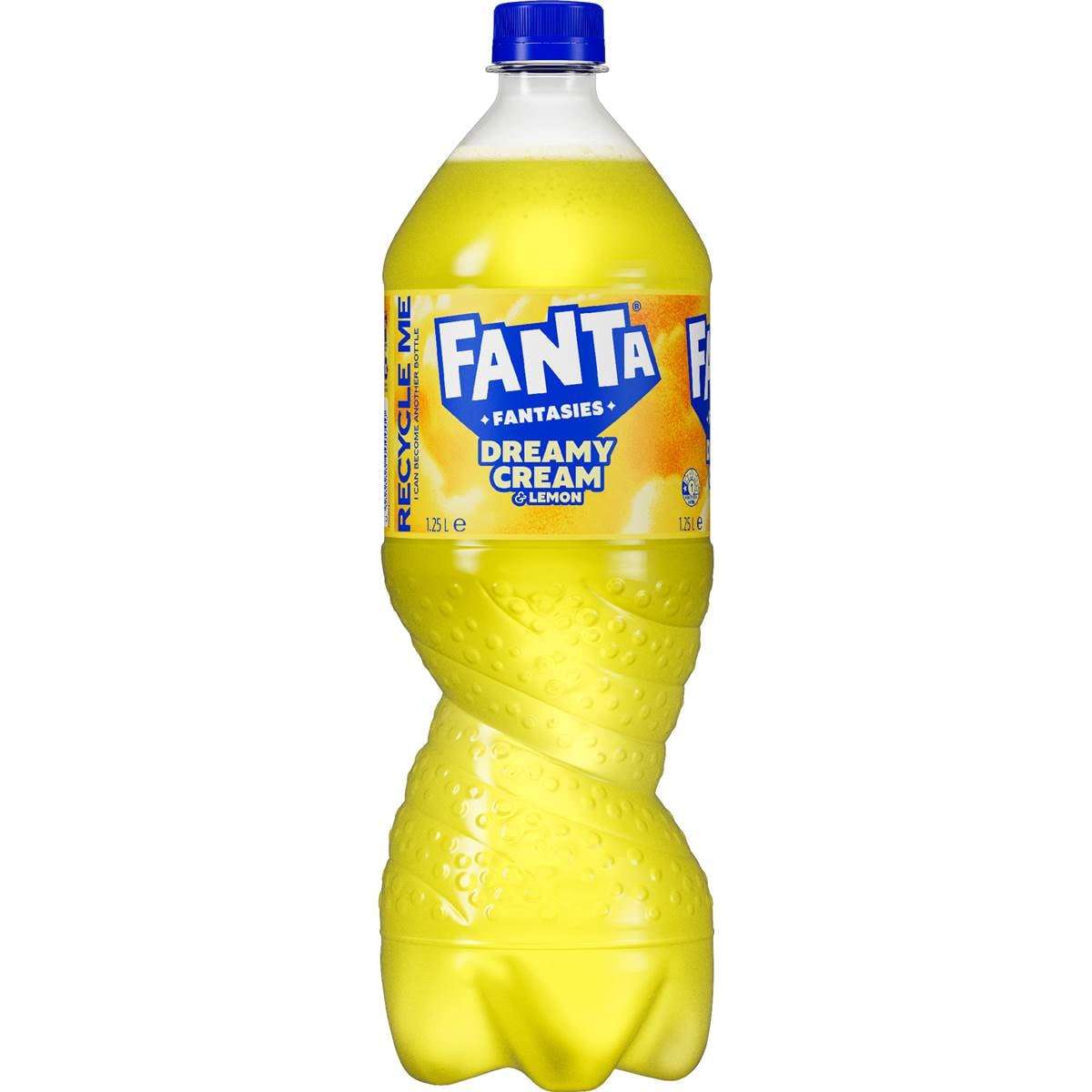 Fanta Fantasies Dreamy Cream & Lemon Soft Drink Bottle 1.25L