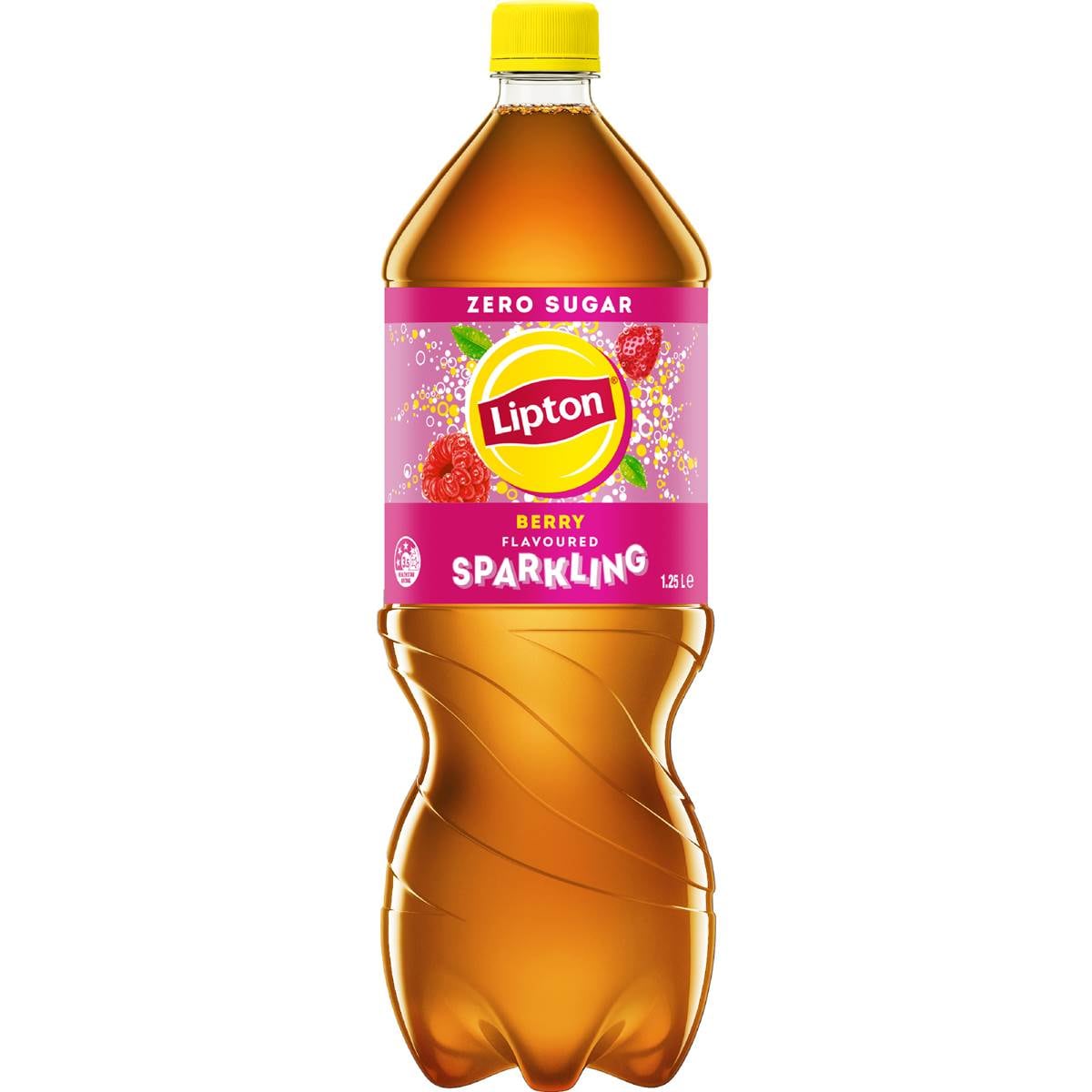 Lipton Sparkling Iced Tea Berry Soft Drink Bottle 1.25L