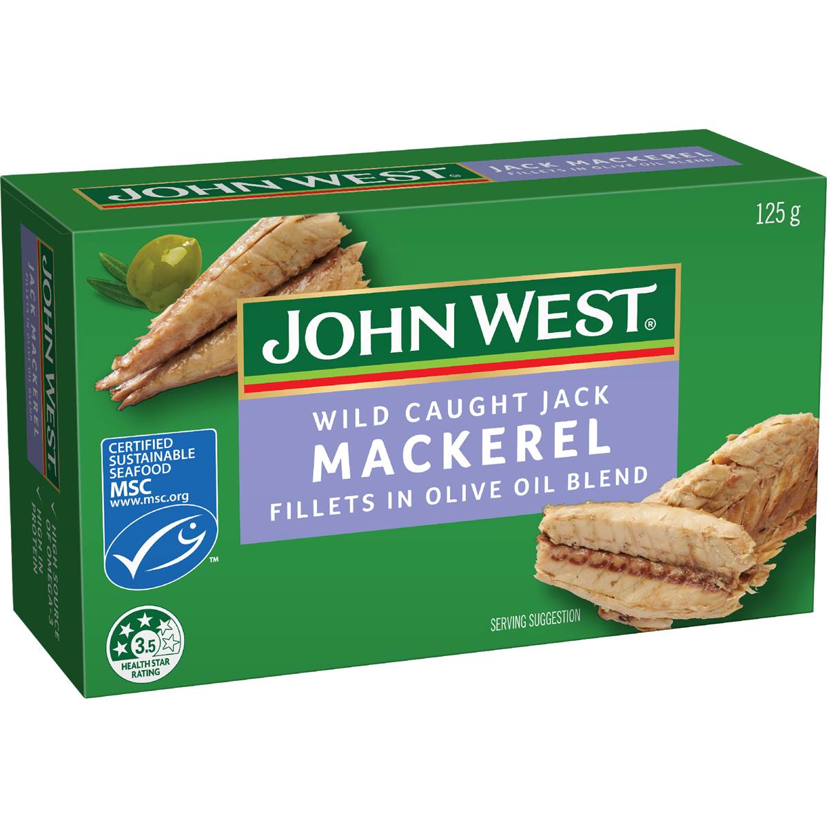 John West Jack Mackerel Fillets Olive Oil