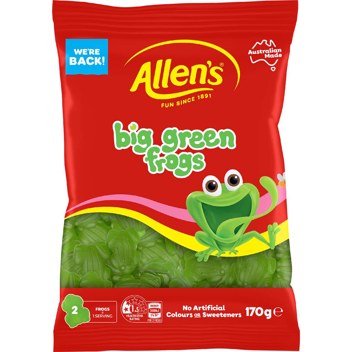 Allen's Big Green Frogs 170g – Woolworths