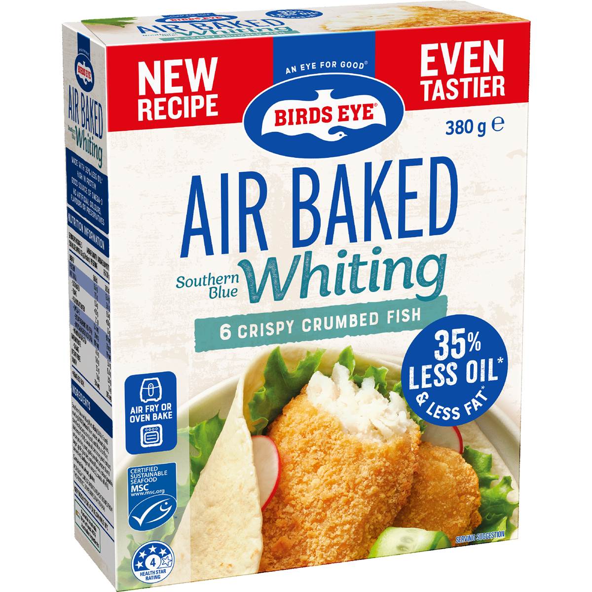 Birds Eye Air Baked Crumbed Whiting 380g