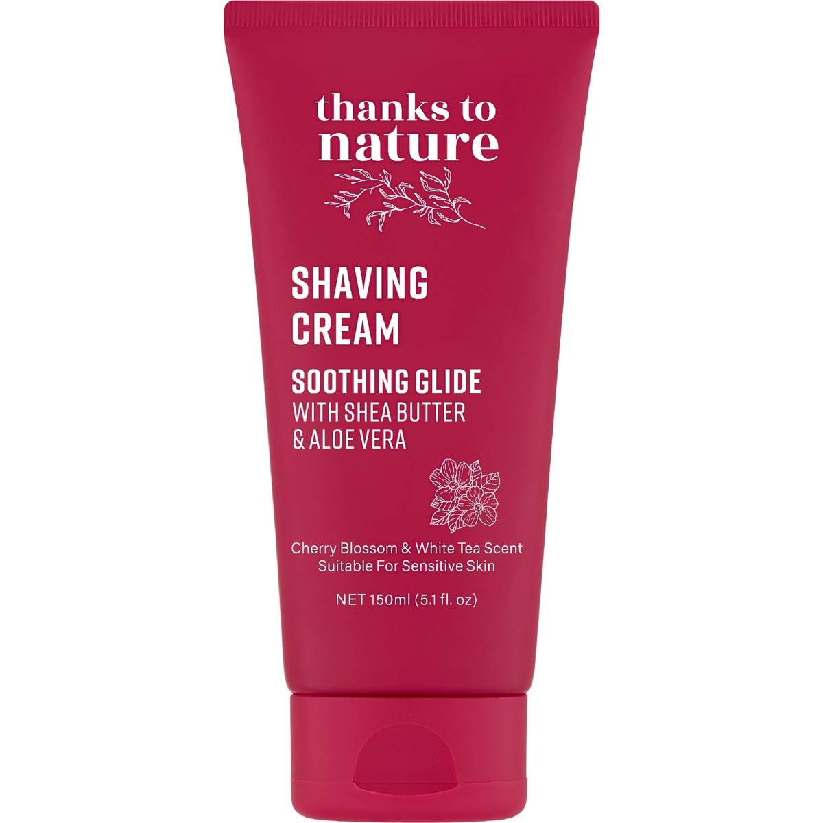 Thanks To Nature Shaving Cream Cherry Blossom & White Tea 150mL – Woolworths