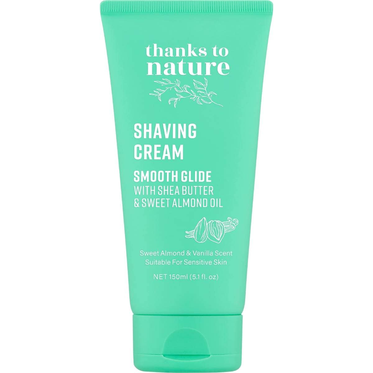 Thanks To Nature Shaving Cream Shea Butter & Sweet Almond 150mL – Woolworths