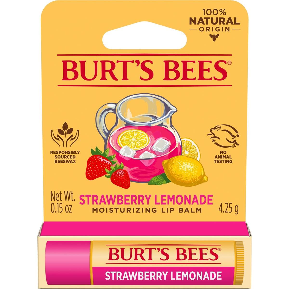Burt's Bees Moisturising Lip Balm Strawberry Lemonade