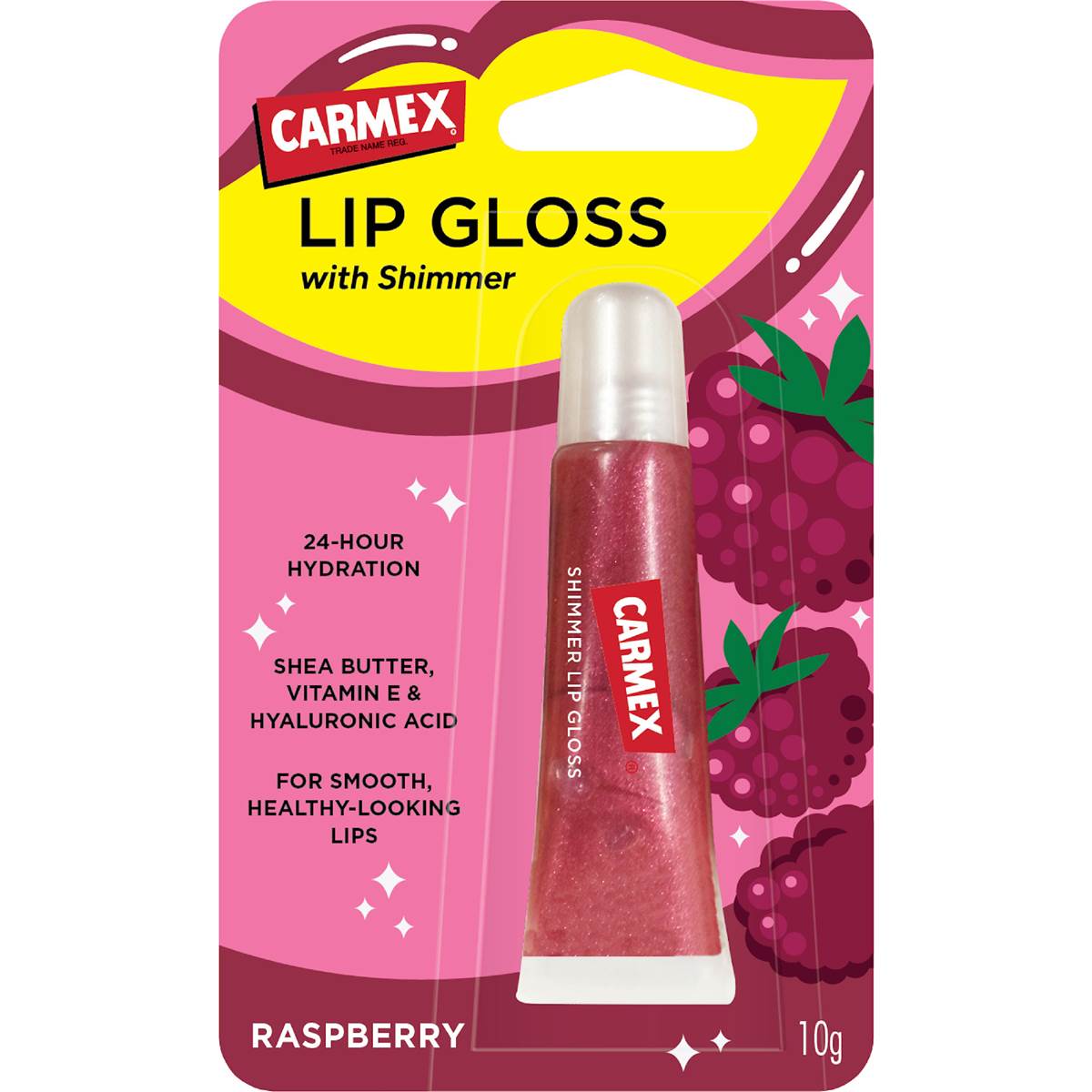 Carmex Lip Gloss With Shimmer Raspberry