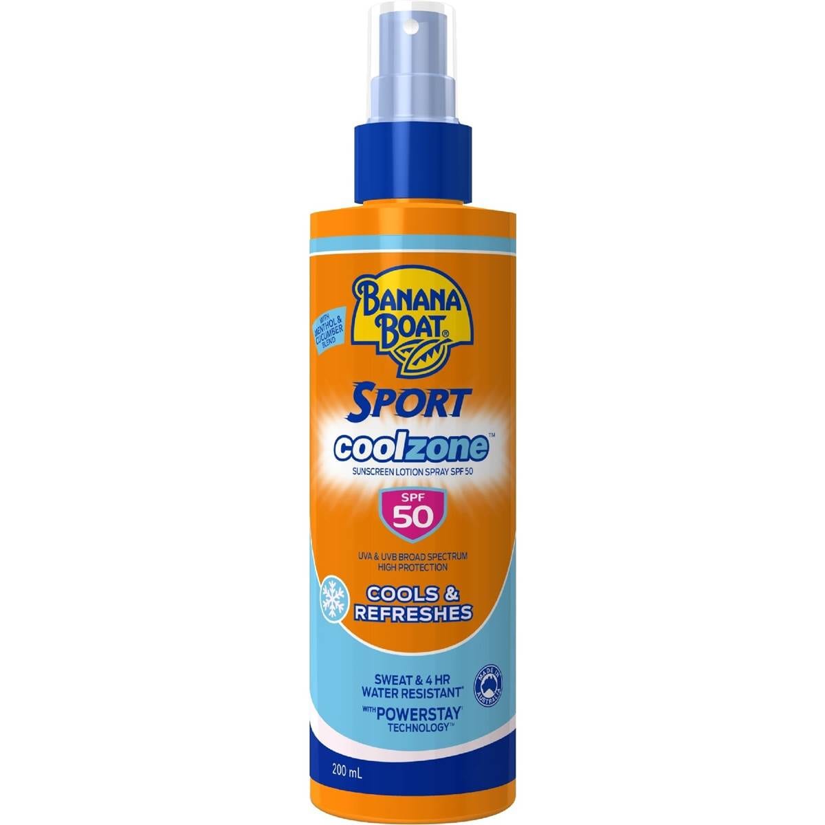 Banana Boat SPF 50 Sport Coolzone Sunscreen Spray 200mL