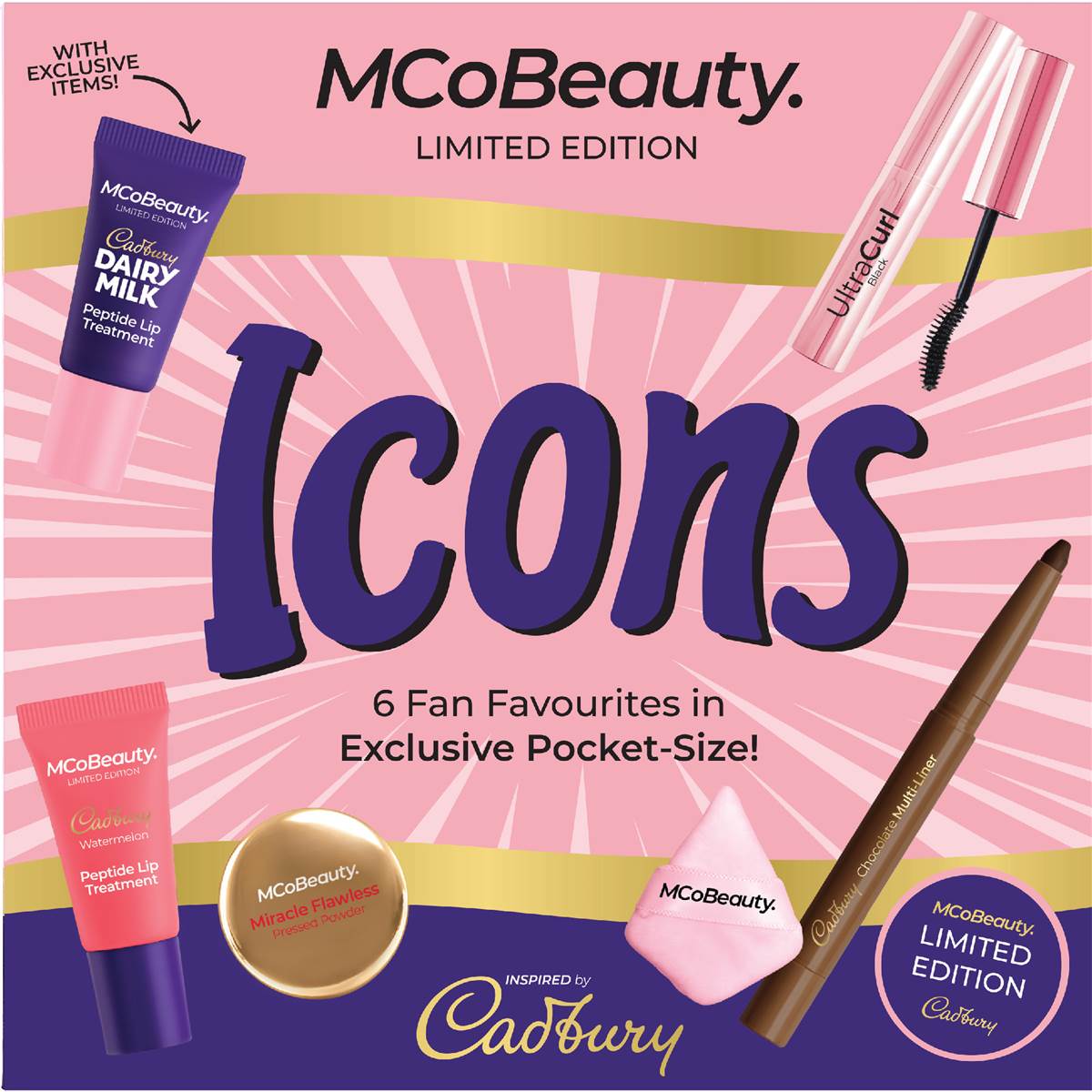 MCoBeauty Limited Edition Cadbury Icons Makeup Box each