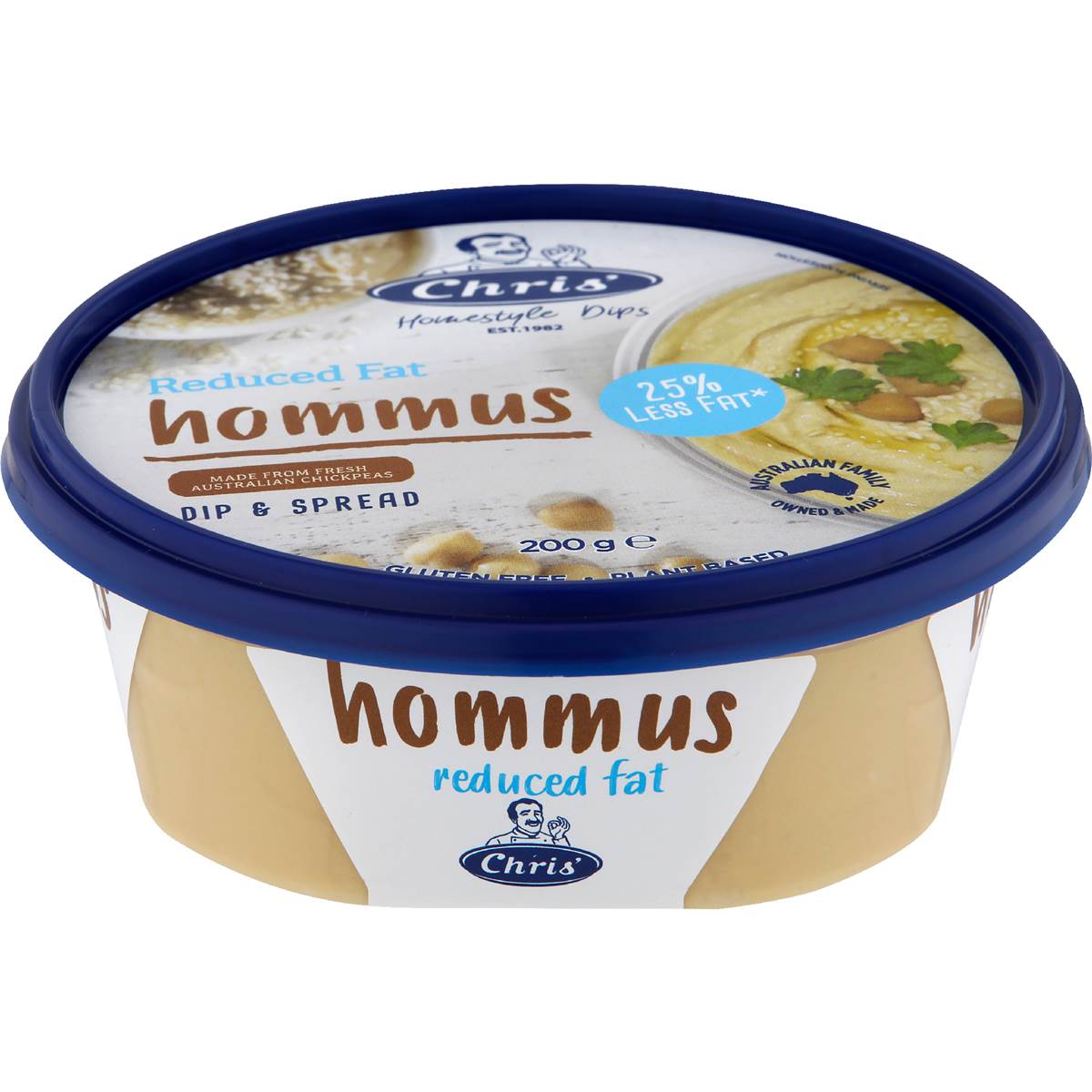 Chris' Hommus Dip Reduced Fat 200g
