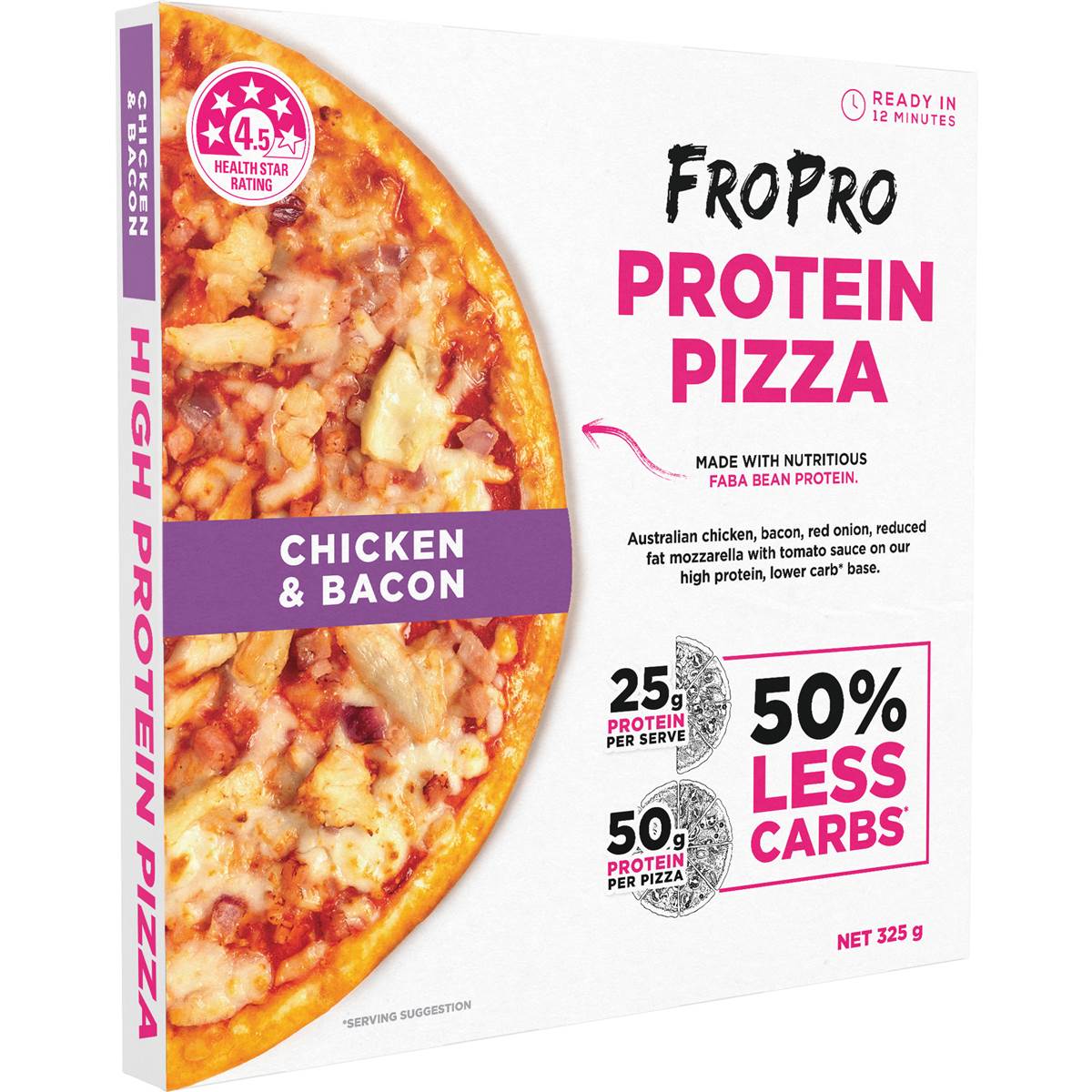 FroPro Protein Pizza Chicken & Bacon 325g