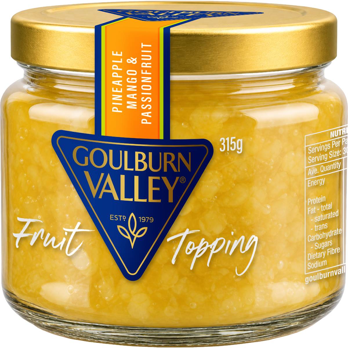 Goulburn Valley Fruit Topping Pineapple Mango & Passionfruit 315g
