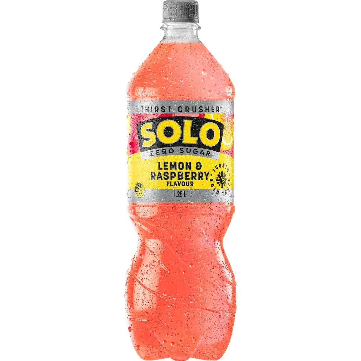 Solo Zero Sugar Lemon Raspberry Soft Drink Bottle 1.25L