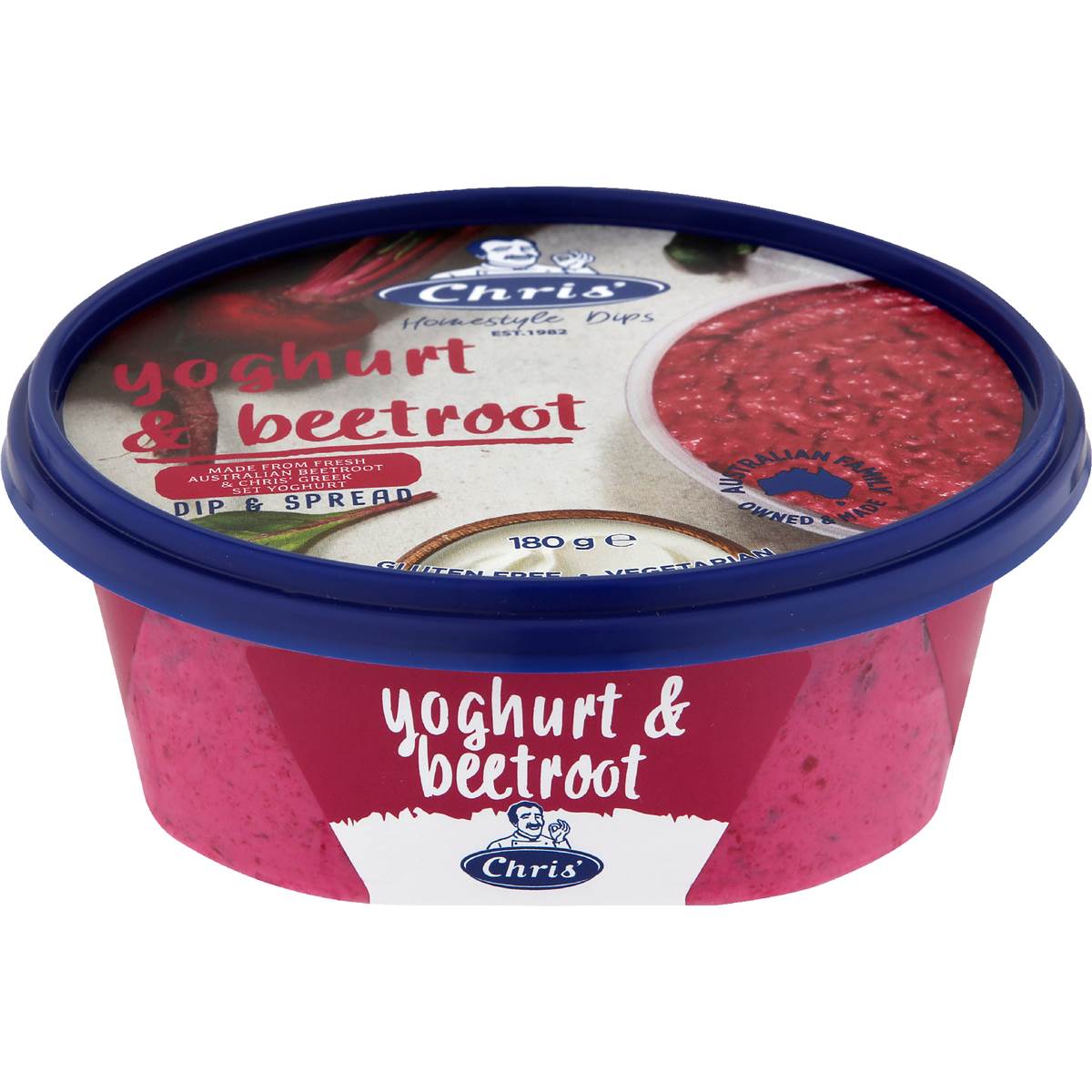Chris' Yoghurt & Beetroot Dip 180g
