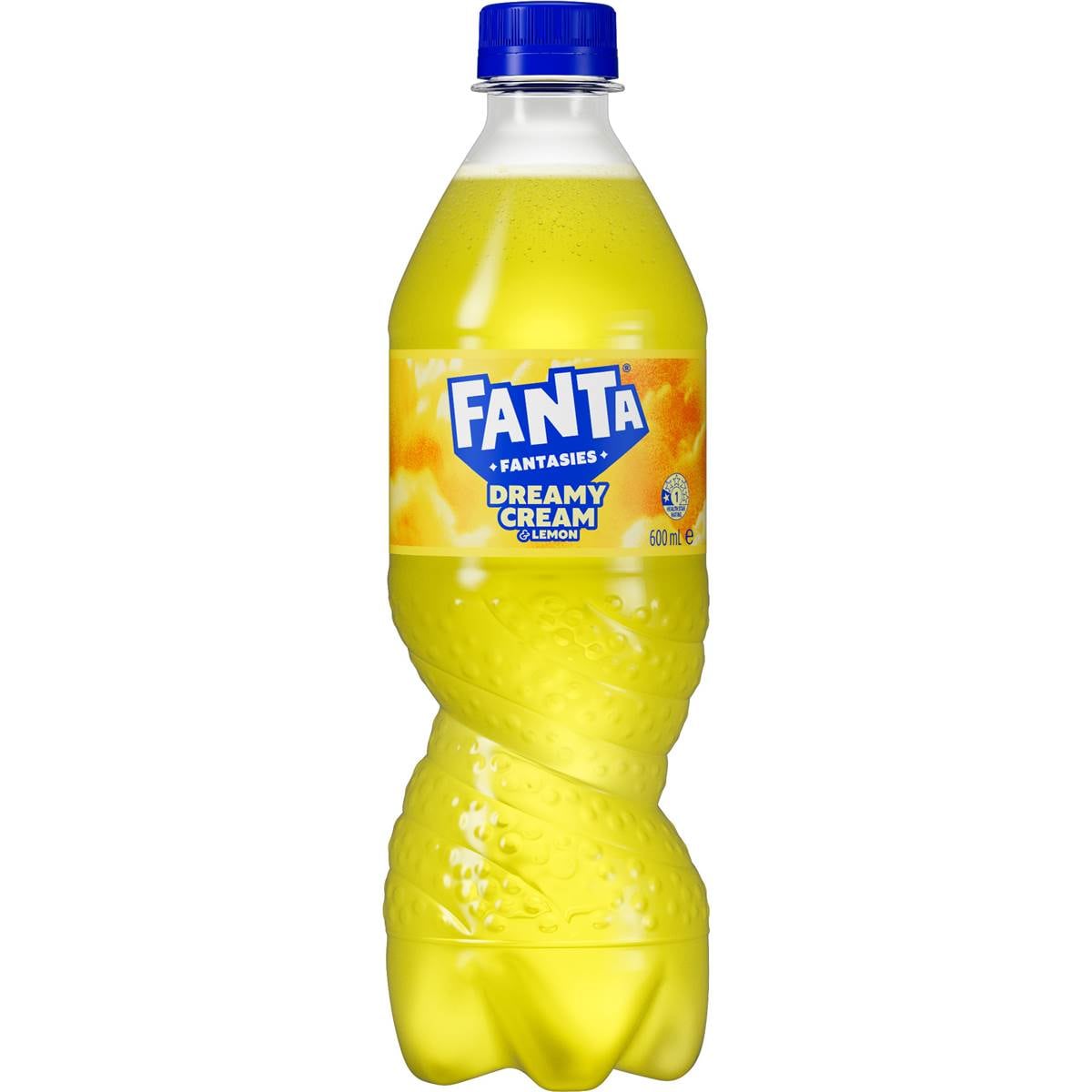 Fanta Fantasies Dreamy Cream & Lemon Soft Drink Bottle 600mL