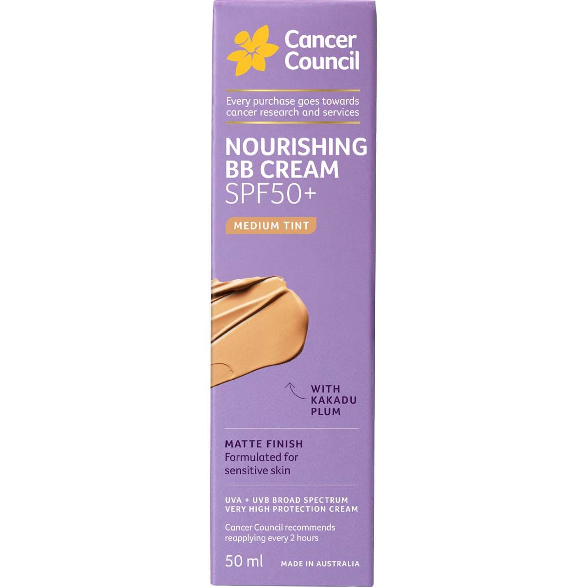 Cancer Council SPF 50+ Nourishing BB Cream Medium 50mL