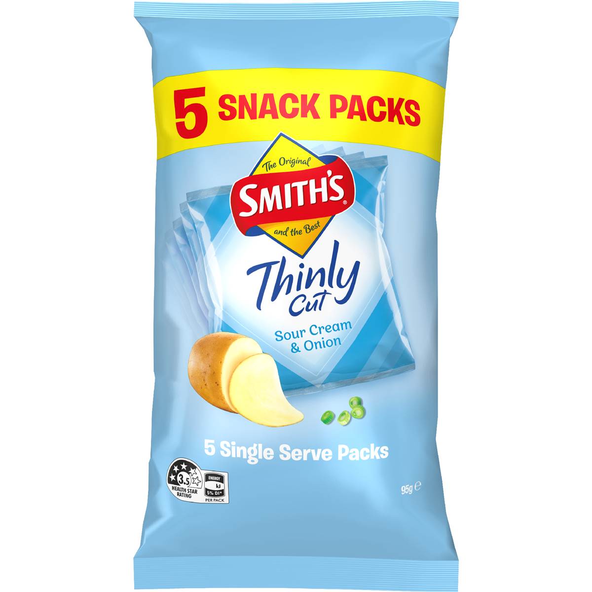 Smith's Thinly Cut Potato Chips Sour Cream & Onion