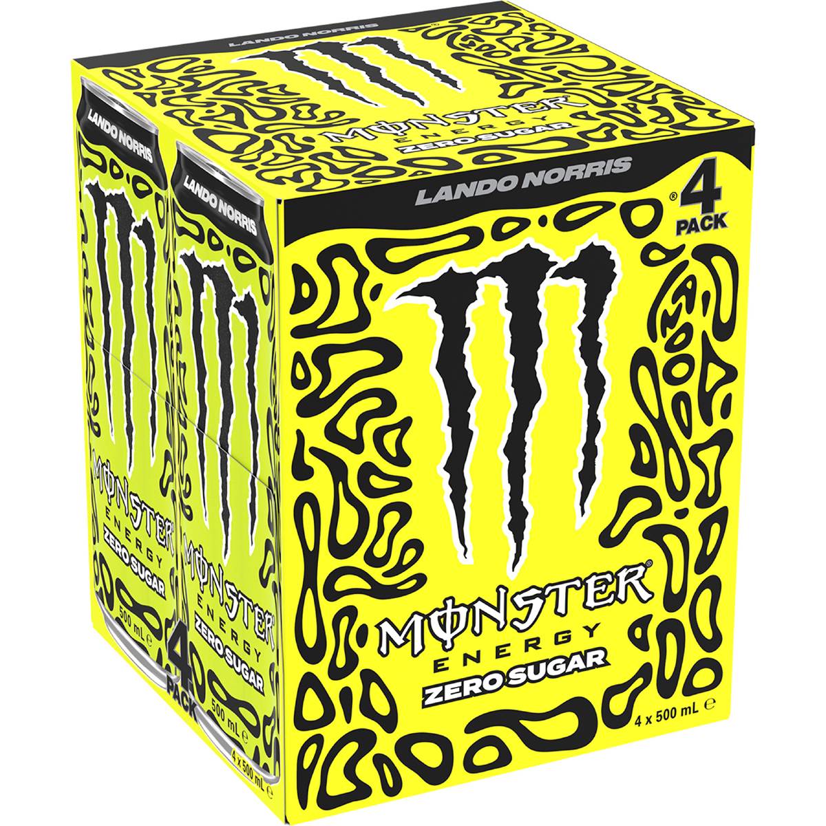 Monster Energy Drink Lando Norris Cans 500mL x 4 pack