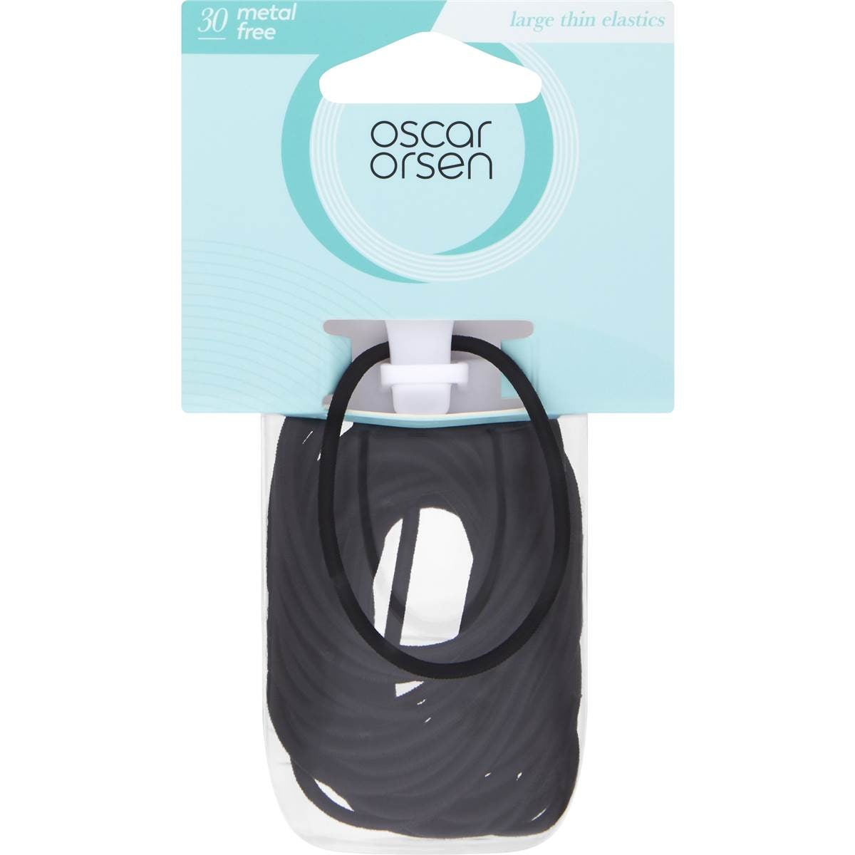 Oscar Orsen Large Thin Hair Elastics Black