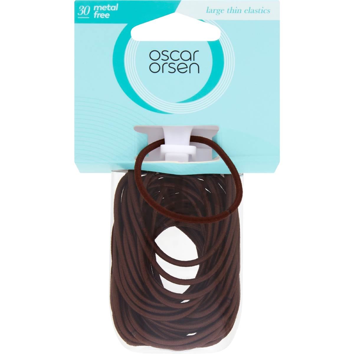 Oscar Orsen Large Thin Hair Elastics Brown