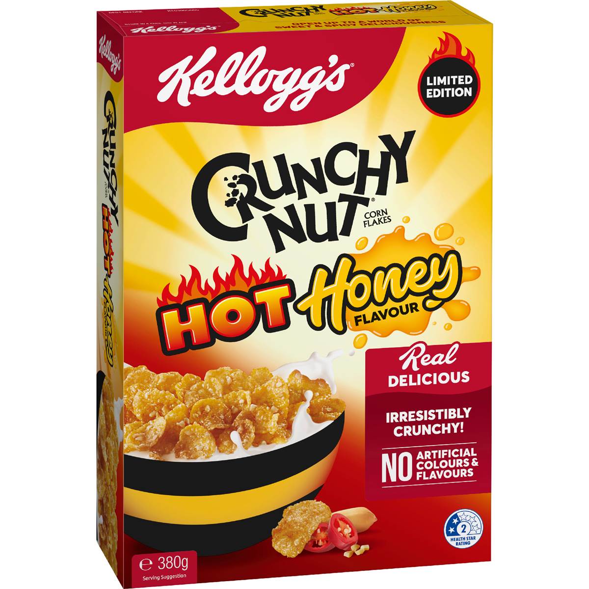 Kellogg's Crunchy Nut Hot Honey Breakfast Cereal