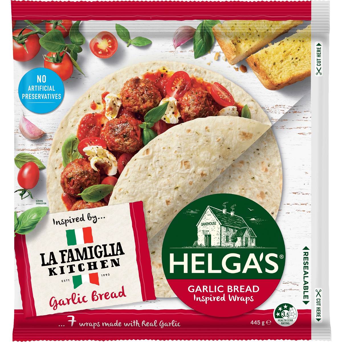 Helga's Garlic Bread Inspired Wrap