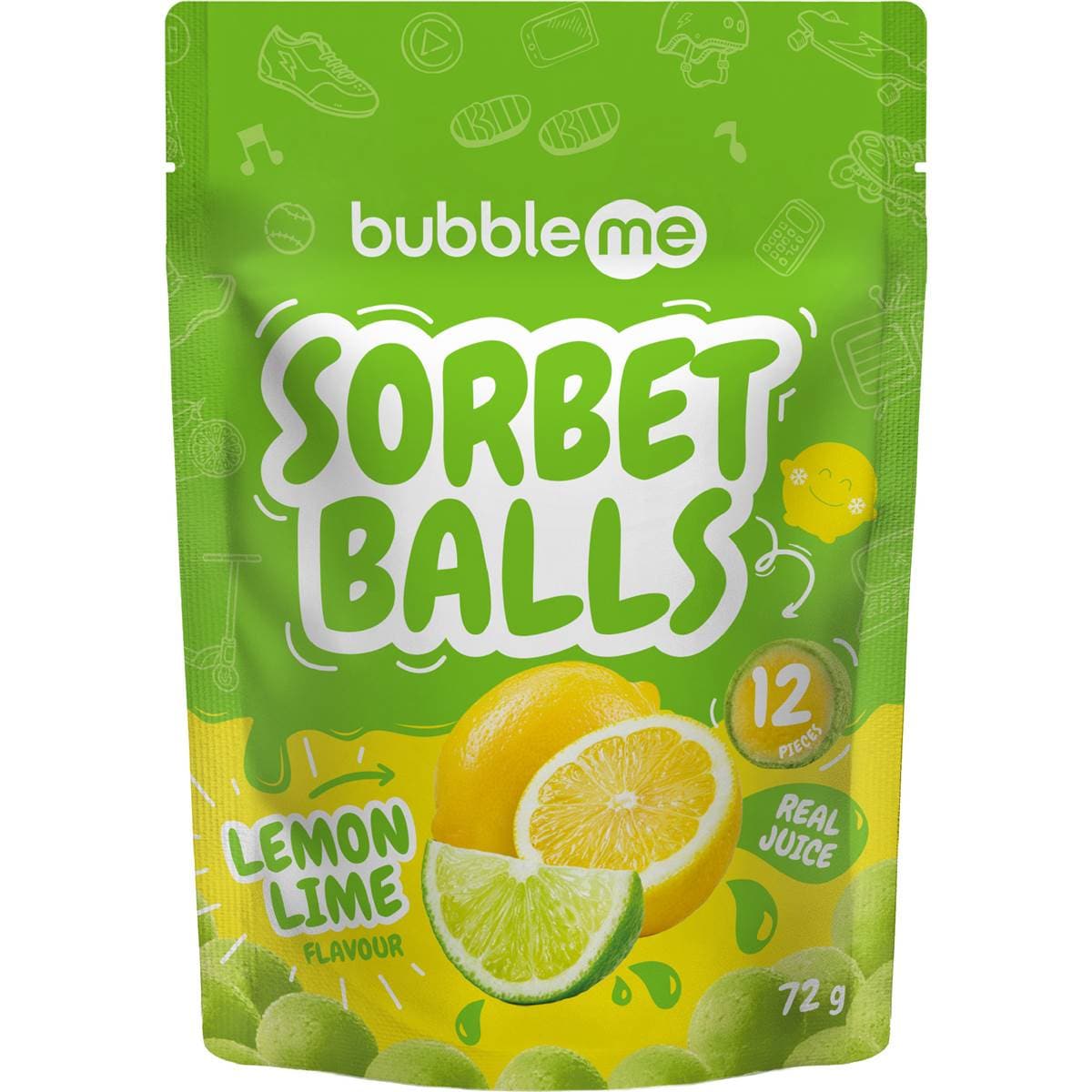 Bubbleme Sorbet Balls Lemon Lime