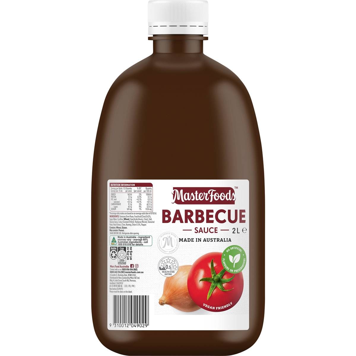 Calories in Masterfoods Barbeque Sauce calcount