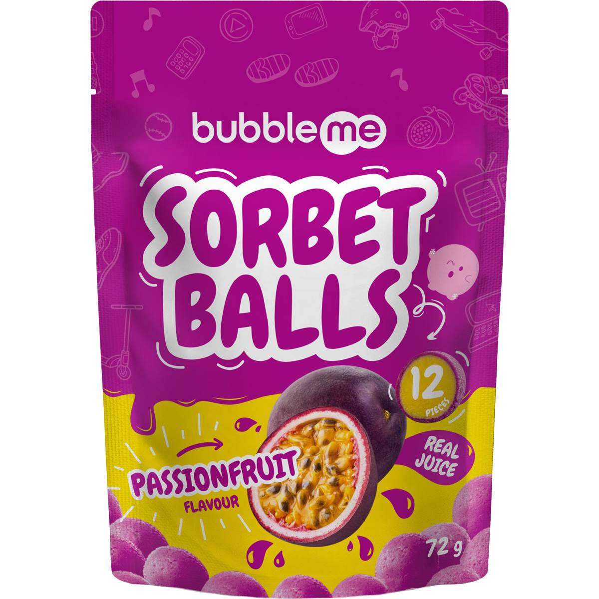 Bubbleme Sorbet Balls Passionfruit