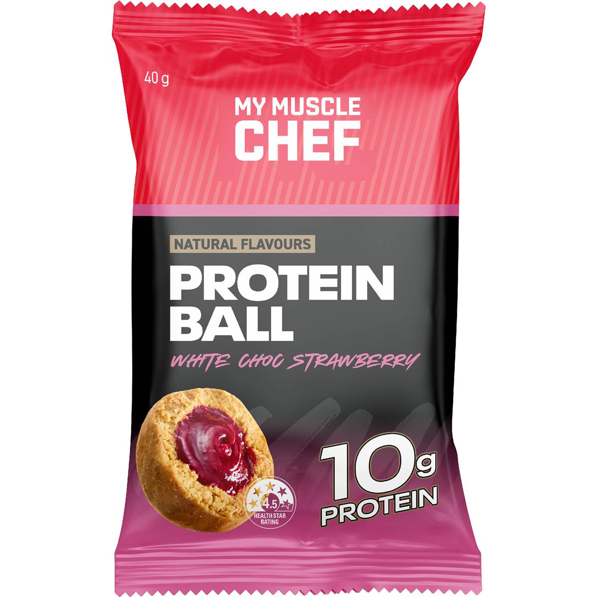 My Muscle Chef Protein Ball White Choc & Strawberry