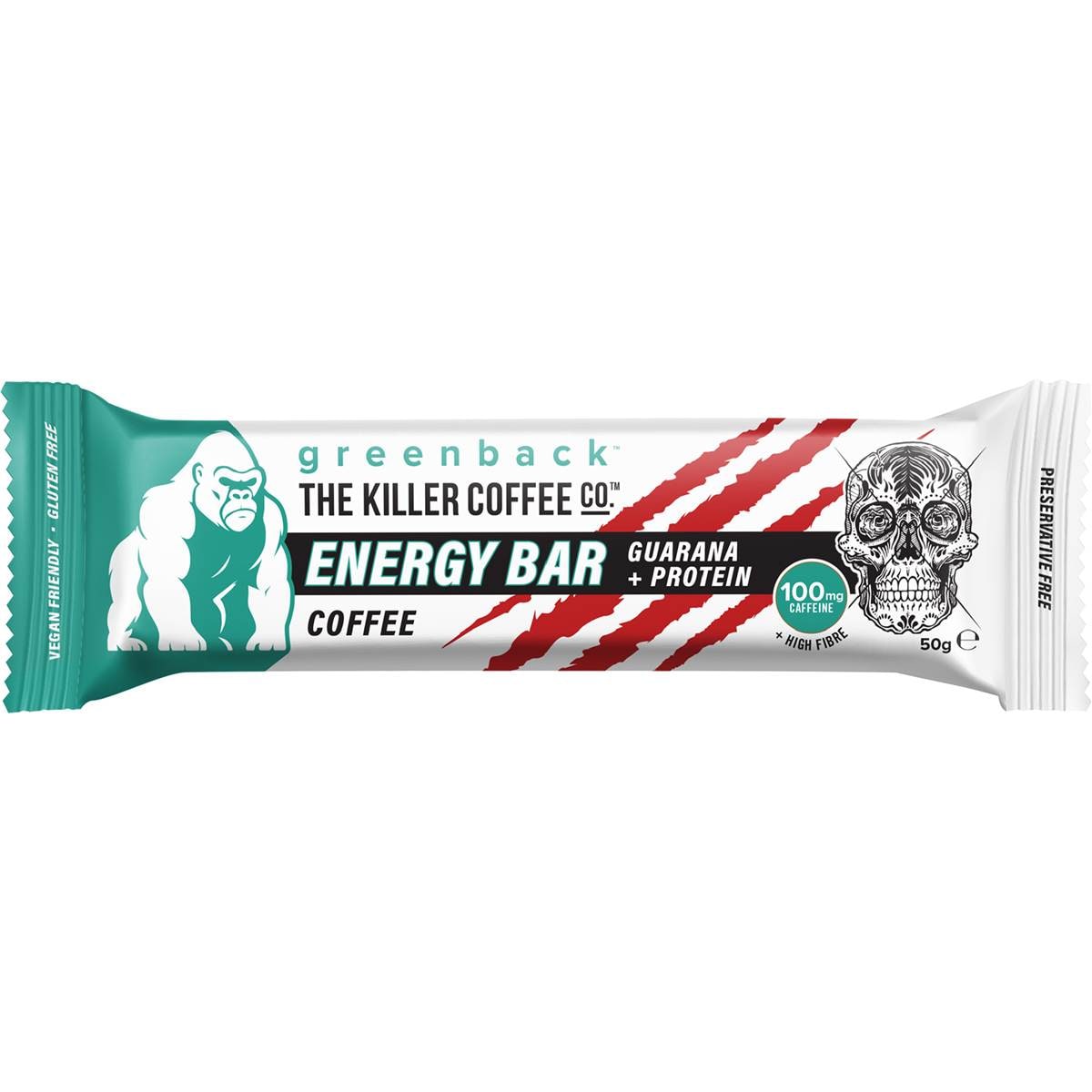 Greenback The Killer Coffee Co Energy Bar 50g