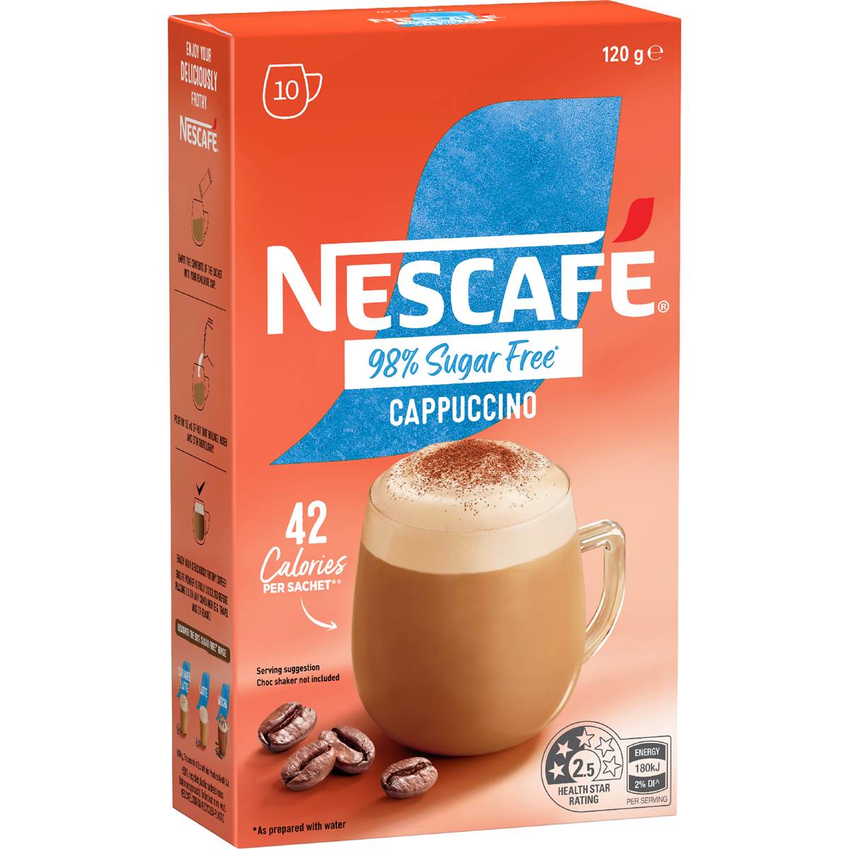 Nescafe 98% Sugar Free Cappuccino Sachets