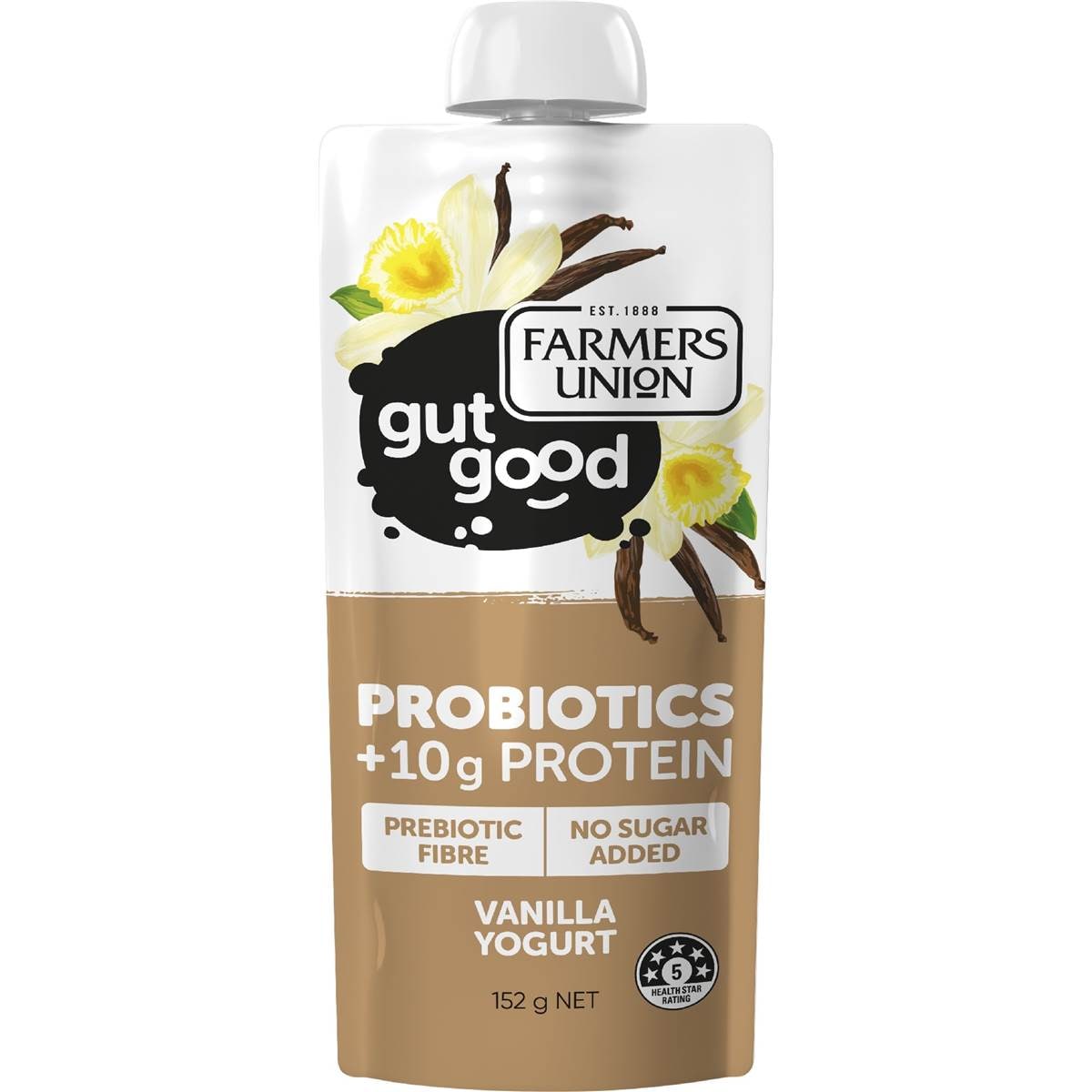 Farmers Union Gut Good Probiotics Yoghurt Pouch Vanilla