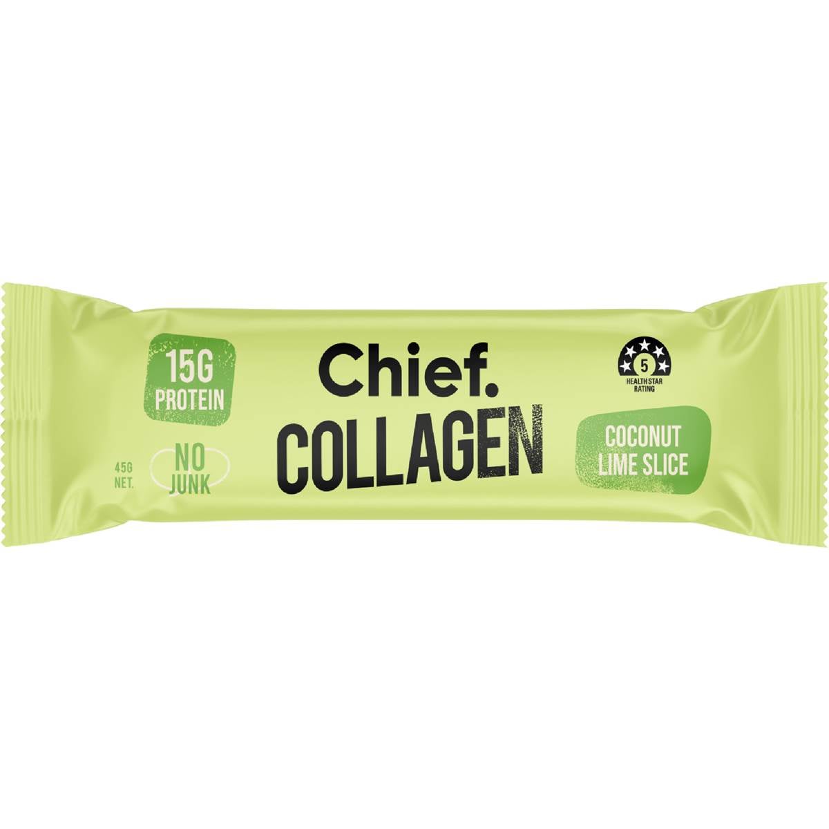 Chief Collagen Coconut Lime Slice Bar