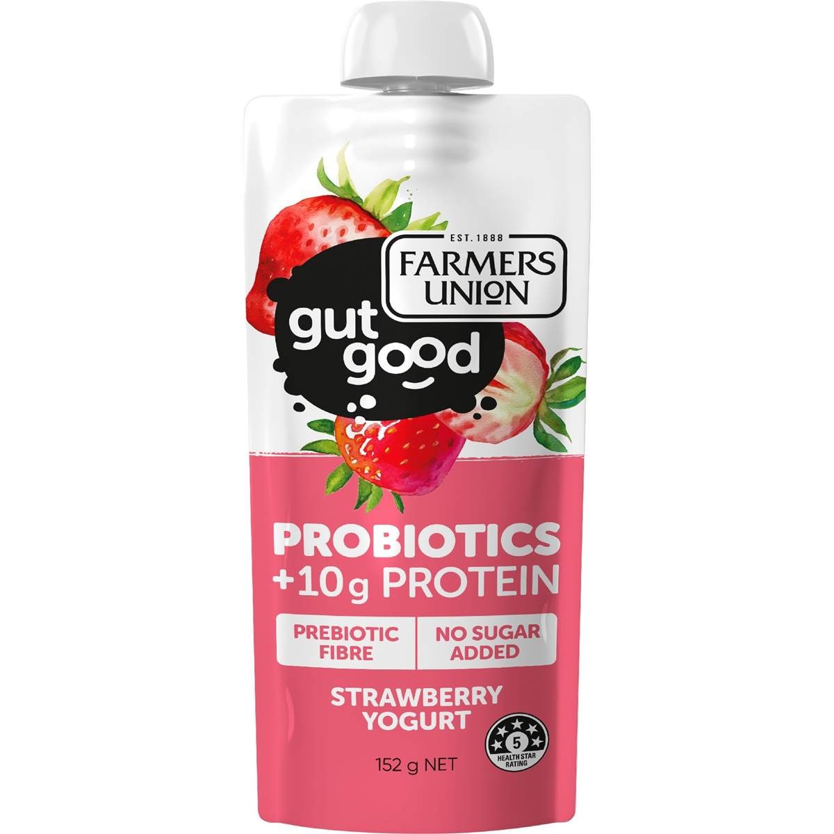 Farmers Union Gut Good Probiotics Yoghurt Pouch Strawberry