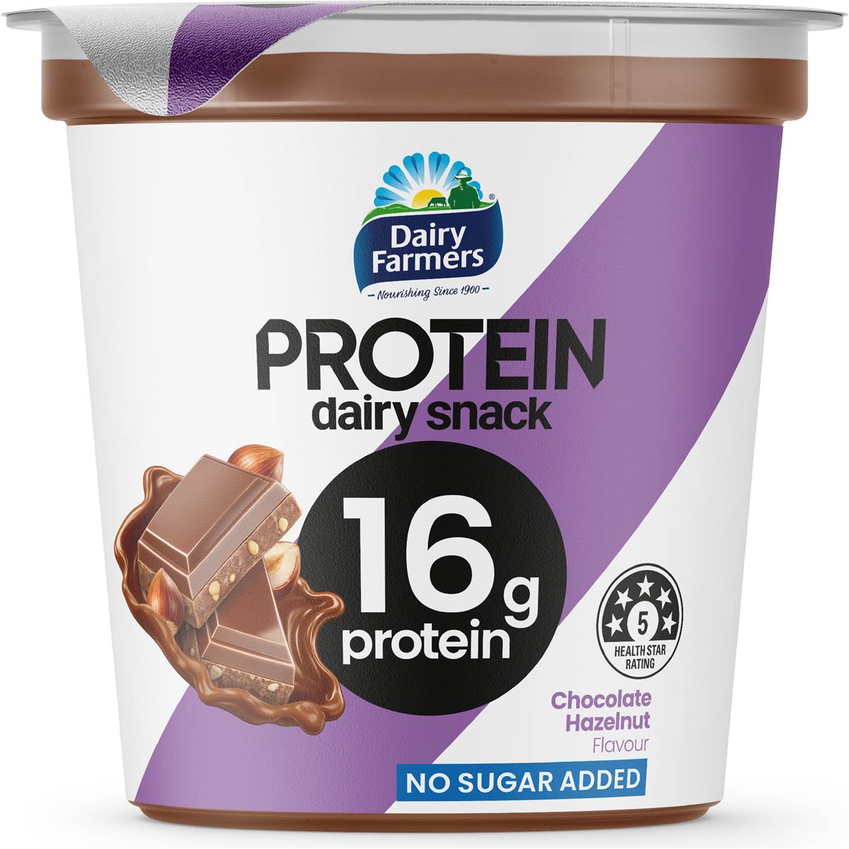 Dairy Farmers Protein Dairy Snack Pot Chocolate Hazelnut