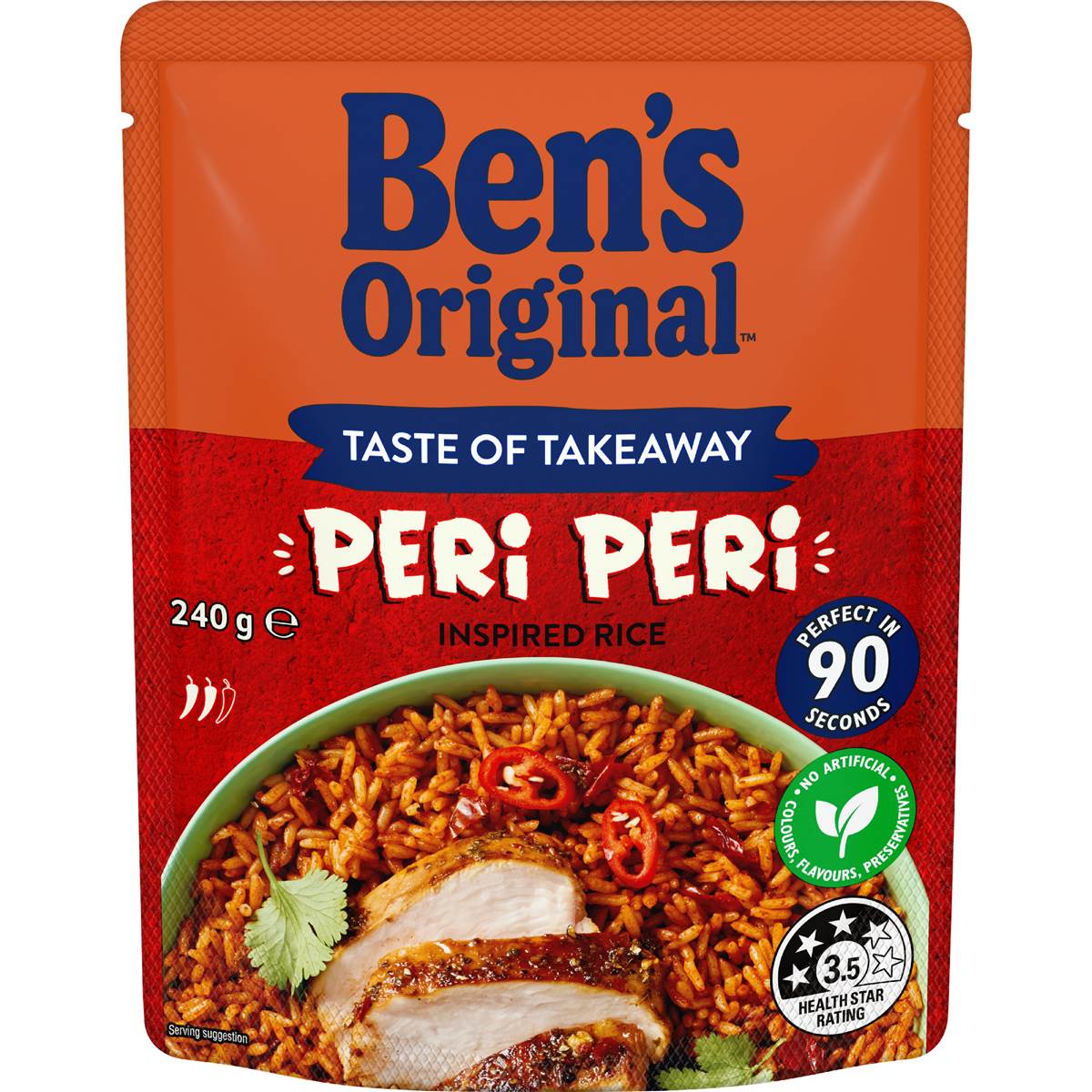 Ben's Original Peri Peri Inspired Rice Pouch 240g