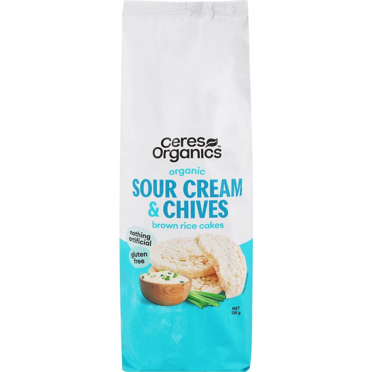 Ceres Organics Brown Rice Cakes Sour Cream & Chives